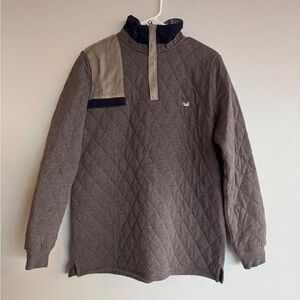 Southern Marsh Brown Quilted Sweatshirt
